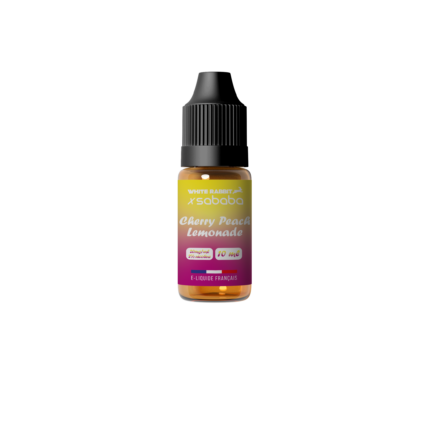 SABABA X  WHITE RABBIT - E-LIQUIDE 10ML AU SEL DE NICOTINE 20MG/ML SAVEUR CHERRY PEACH LEMONADE