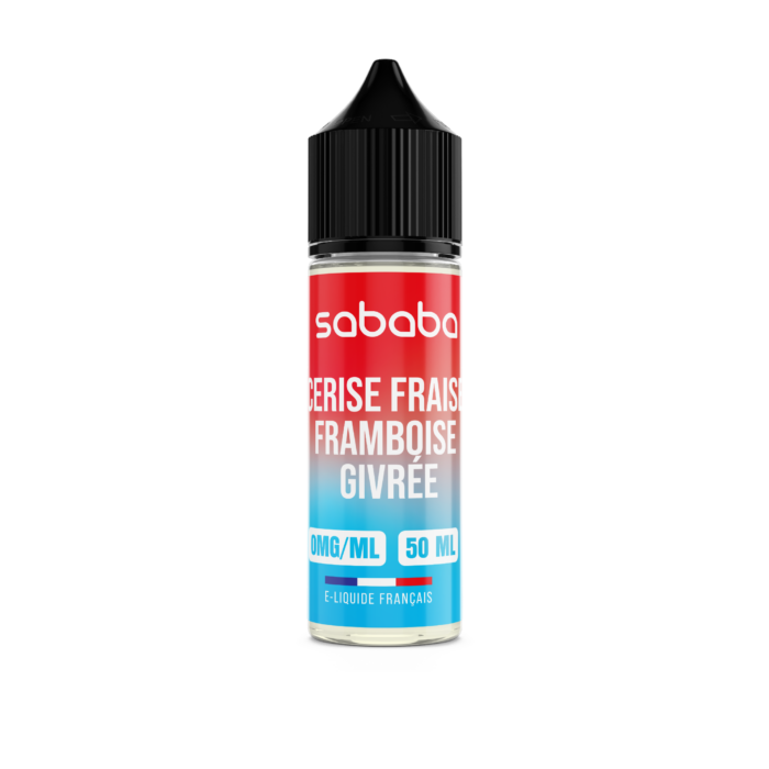 SABABA-E LIQUIDE-CERISE-FRAISE-FRAMBOISE—GIVREE-50ML