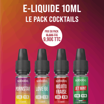 SABABA - PACK E-LIQUIDE 10ML 4 COCKTAILS