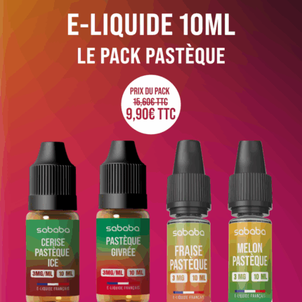 SABABA - PACK E-LIQUIDE 10ML GAMME PASTÈQUE